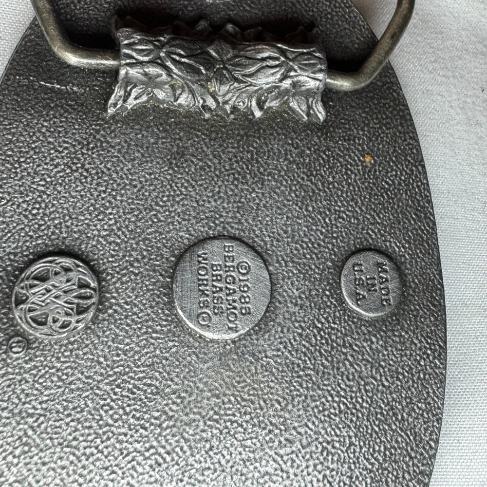 Vintage Buck Snort Saloon Sphinx Park Colorado‎ Belt Buckle Bergamot USA